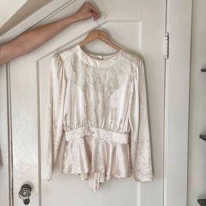 Vintage sheer peasant blouse